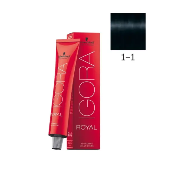 Schwarzkopf Professional 1-1 Черный сандрэ, краска для волос Igora Royal, 60 мл
