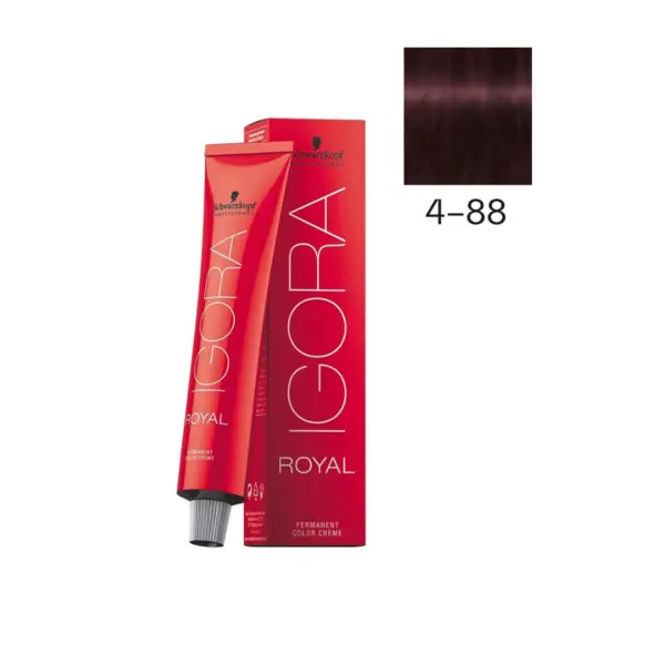 Купить 4-88 Средний коричневый красный экстра, краска для волос Igora Royal, 60 мл Schwarzkopf Professional 4-88 Средний коричневый красный экстра, краска для волос Igora Royal, 60 мл