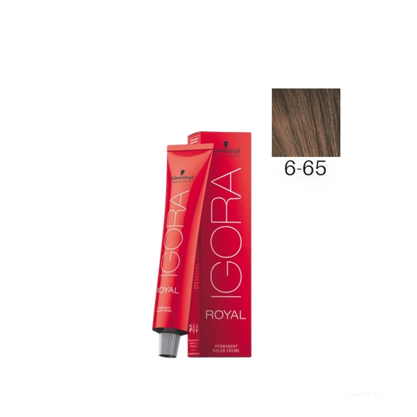 Schwarzkopf Professional 6-65 Темный русый шоколадный золотистый, краска для волос Igora Royal, 60 мл