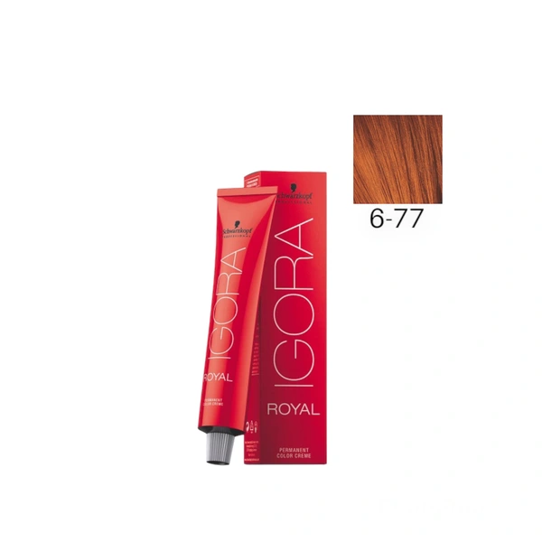 Schwarzkopf Professional 6-77 Темный русый медный экстра, краска для волос Igora Royal, 60 мл
