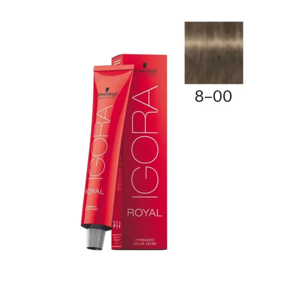 Купить 8-00 Светлый русый натуральный экстра, краска для волос Igora Royal, 60 мл Schwarzkopf Professional 8-00 Светлый русый натуральный экстра, краска для волос Igora Royal, 60 мл