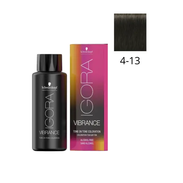 Schwarzkopf Professional 4-13 Средний коричневый сандрэ матовый, безаммиачный краситель тон-в-тон Igora Vibrance, 60 мл