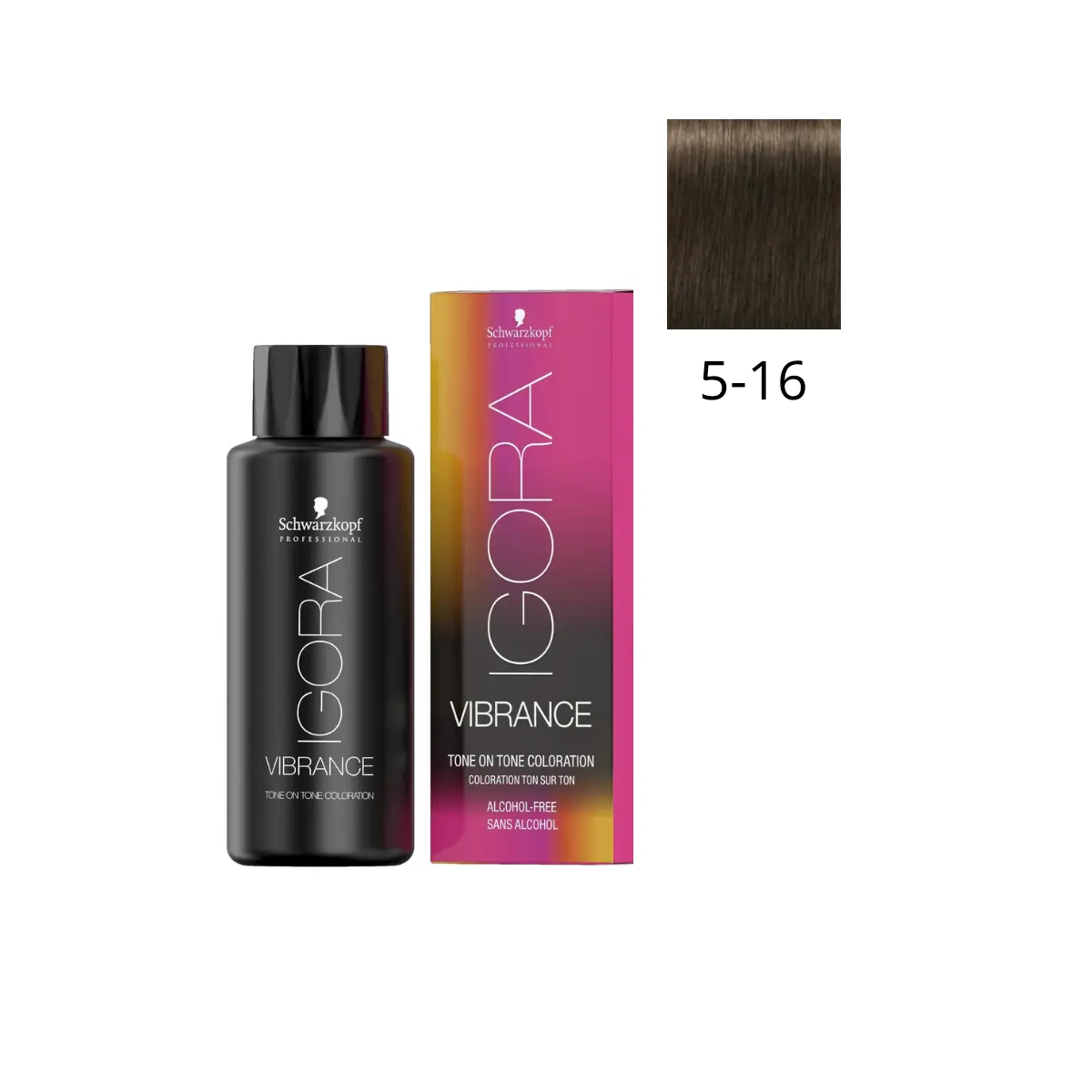 Schwarzkopf Professional 5-16 Светлый коричневый сандрэ шоколадный, безаммиачный краситель Igora Vibrance, 60 мл