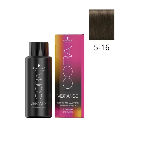 Schwarzkopf Professional 5-16 Светлый коричневый сандрэ шоколадный, безаммиачный краситель Igora Vibrance, 60 мл