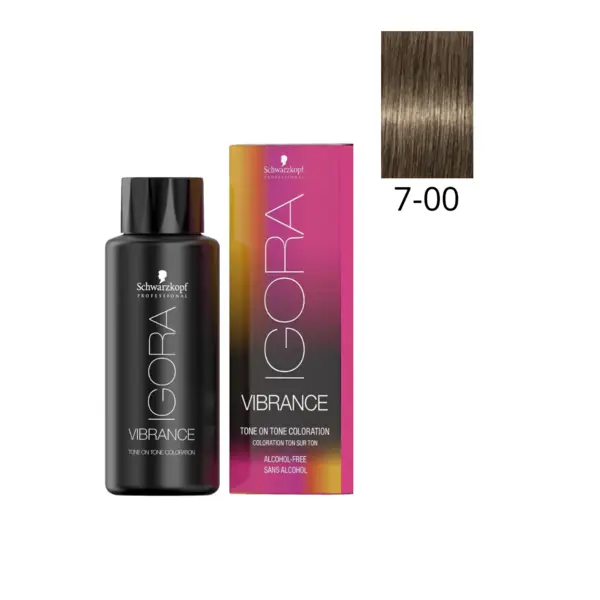 Schwarzkopf Professional 7-00 Средний русый натуральный экстра, безаммиачный краситель тон-в-тон Igora Vibrance, 60 мл