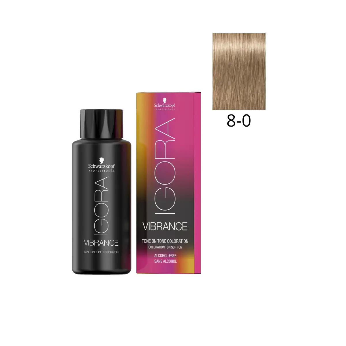 Schwarzkopf Professional 8-0 Светлый русый натуральный, безаммиачный краситель Igora Vibrance, 60 мл