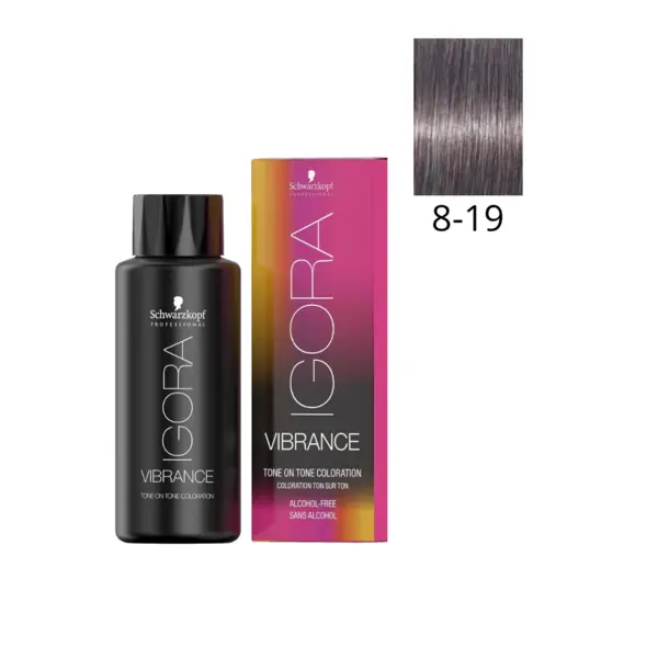 Schwarzkopf Professional 8-19 Светлый русый сандрэ фиолетовый, безаммиачный краситель Igora Vibrance, 60 мл