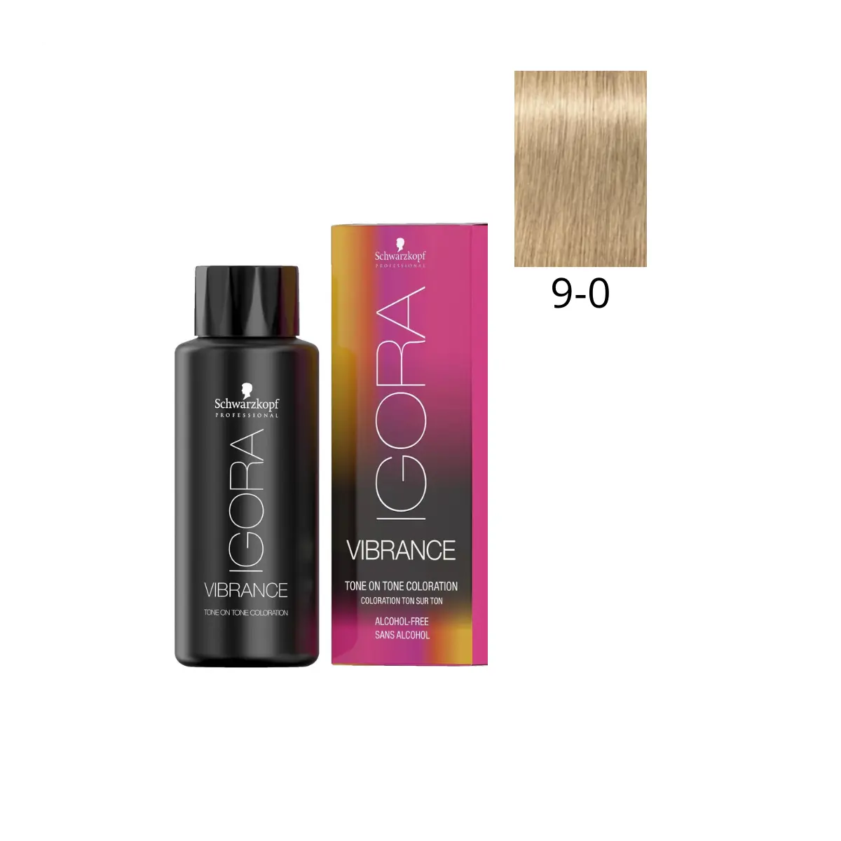 Schwarzkopf Professional 9-0 Блондин натуральный, езаммиачный краситель тон-в-тон Igora Vibrance, 60 мл