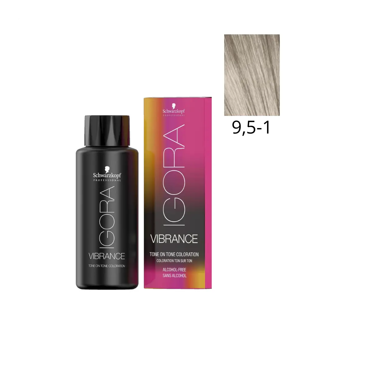 Schwarzkopf Professional 9,5-1 Светлый блондин пастельный сандрэ, безаммиачный краситель тон в тон Igora Vibrance, 60 мл