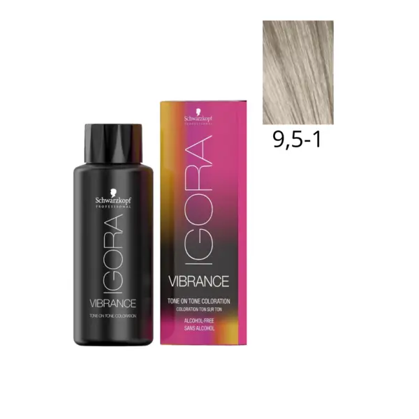 Schwarzkopf Professional 9,5-1 Светлый блондин пастельный сандрэ, безаммиачный краситель тон в тон Igora Vibrance, 60 мл