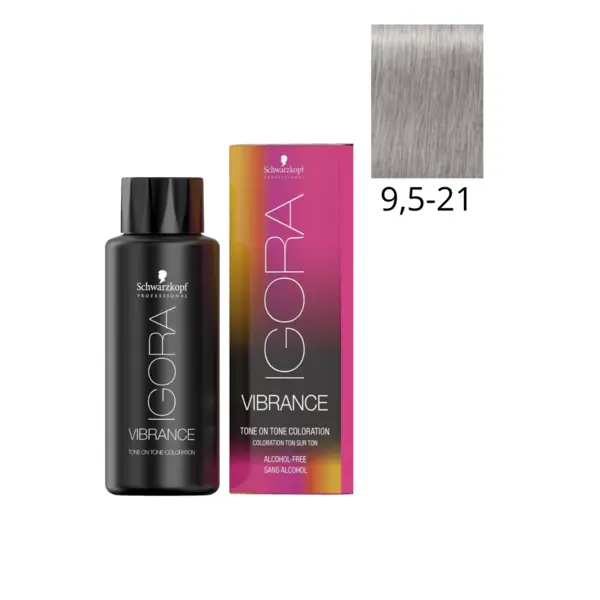 Schwarzkopf Professional 9,5-21 Светлый блондин пастельный пепельный сандрэ, безаммиачный краситель Igora Vibrance, 60 мл