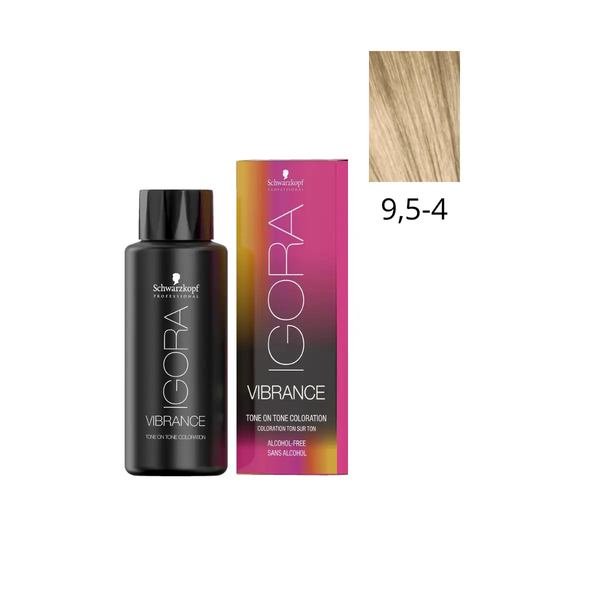 Schwarzkopf Professional 9,5-4 Светлый блондин пастельный бежевый, безаммиачный краситель Igora Vibrance, 60 мл