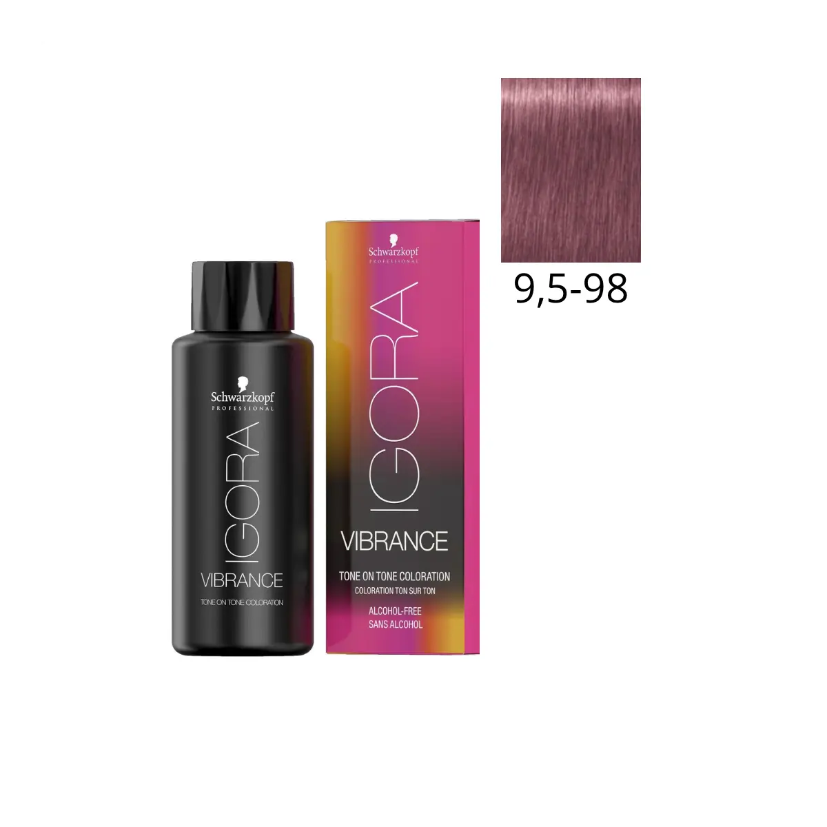 Schwarzkopf Professional 9,5-98 Светлый блондин пастельный фиолетово-красный, безаммиачный краситель Igora Vibrance, 60 мл