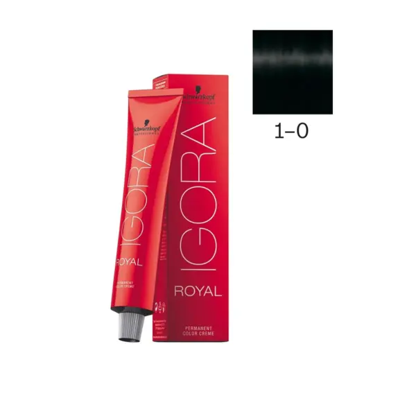 Schwarzkopf Professional 1-0 Черный натуральный краска для волос Igora Royal, 60 мл