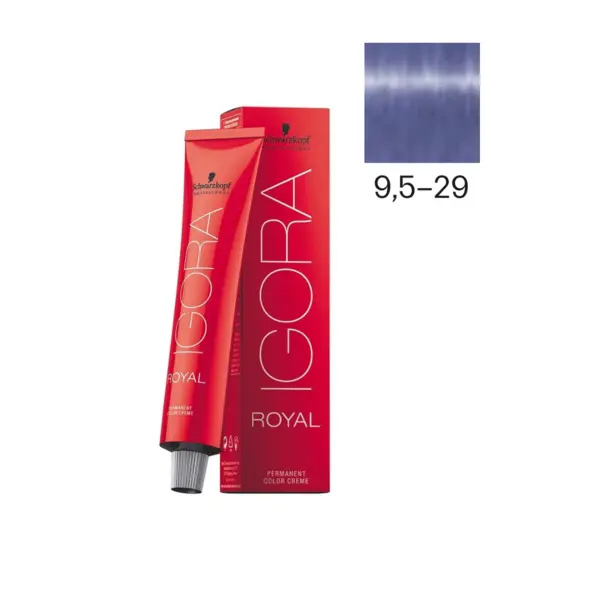 Schwarzkopf Professional 9,5-29 Светлый блондин пастельный пепельный фиолетовый, краска для волос Igora Royal, 60 мл