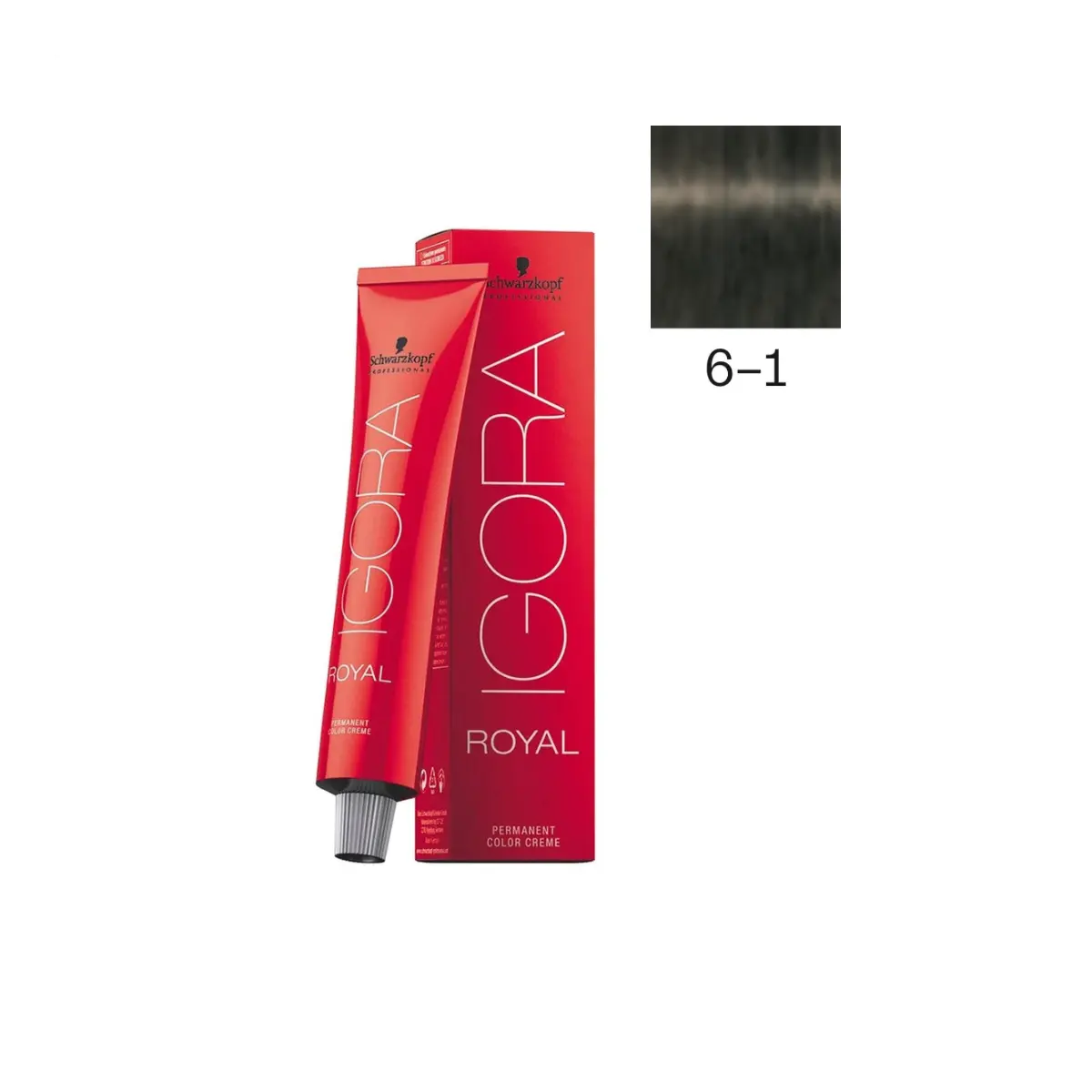 Schwarzkopf Professional 6-1 Темный русый сандрэ, краска для волос Igora Royal, 60 мл