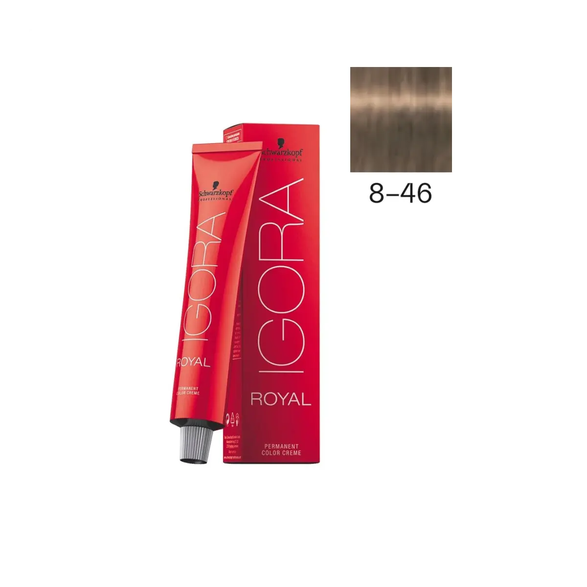 Schwarzkopf Professional 8-46 Светлый русый бежевый шоколадный, краска для волос Igora Royal, 60 мл