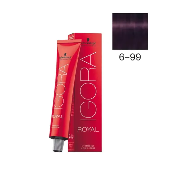 Schwarzkopf Professional 6-99 Темный русый фиолетовый экстра, краска для волос Igora Royal, 60 мл