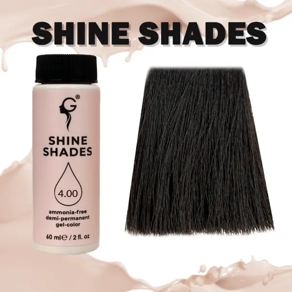 Gera Professional 4.00 полуперманентный гель-краситель Shine Shades для седины, 60 мл
