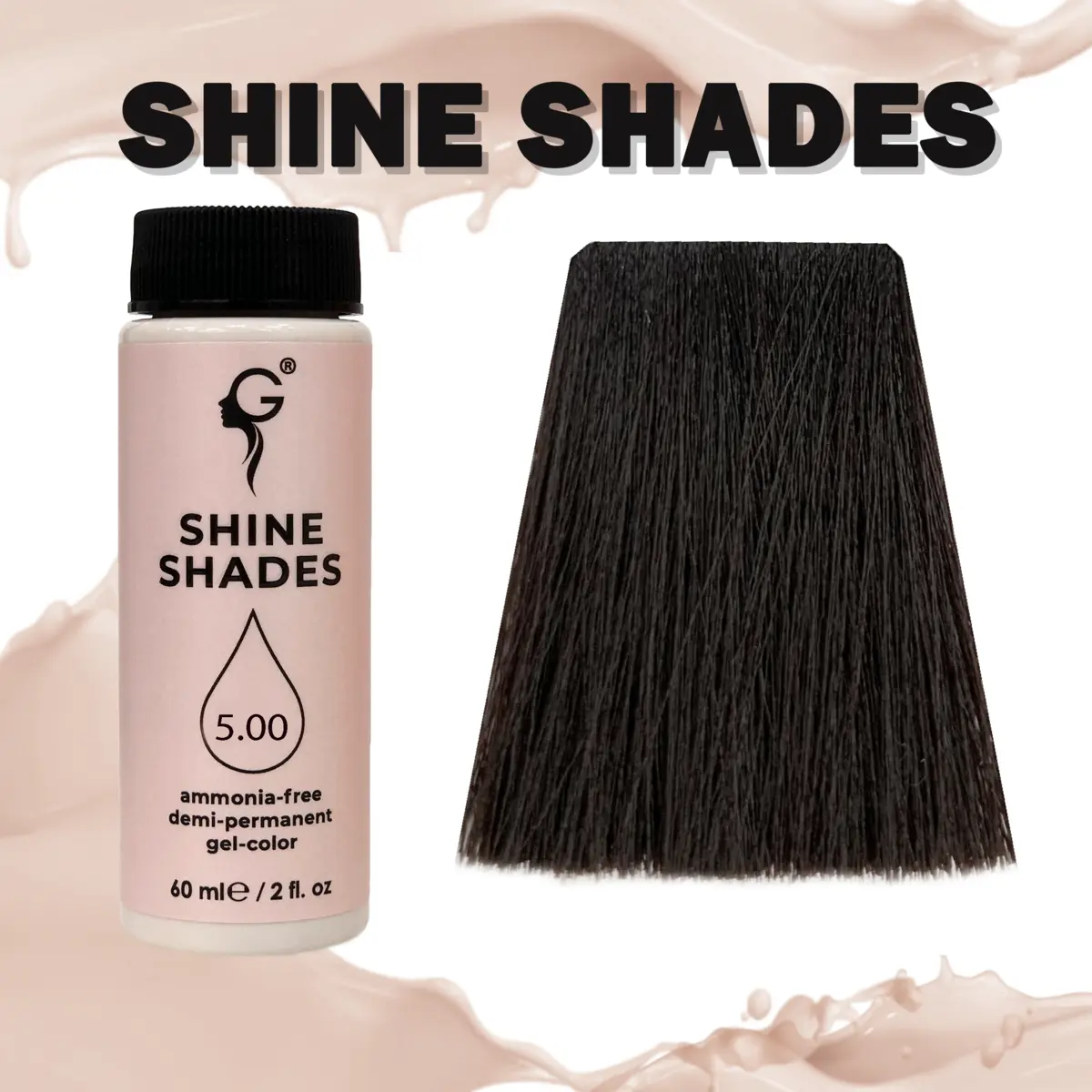 Gera Professional 5.00 полуперманентный гель-краситель Shine Shades для седины, 60 мл