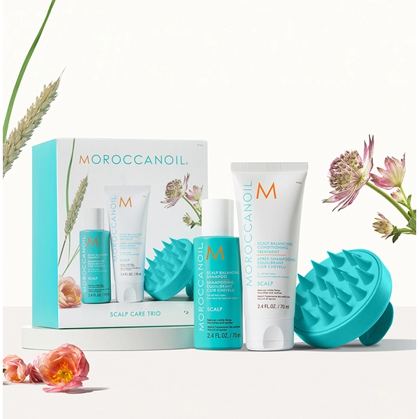 Moroccanoil Набор SCALP DISCOVERY KIT (баланс.шампунь+кондиционер 70мл + массаж. щетка)