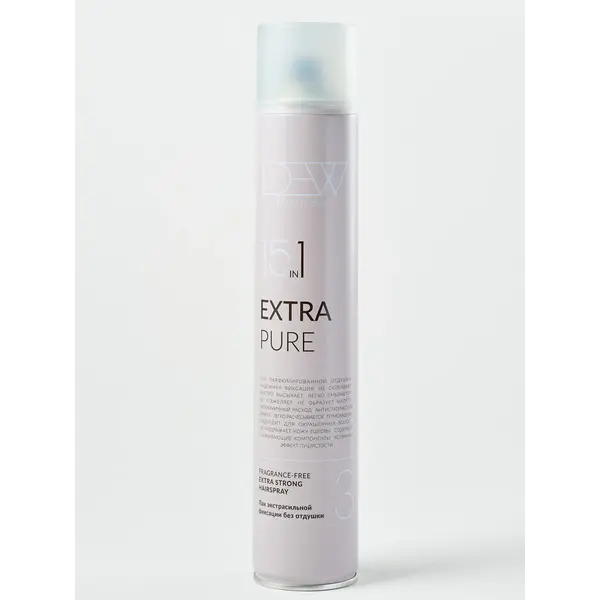 Купить Лак экстрасильный без отдушки PURE, 500 мл Dew Professional Лак экстрасильный без отдушки PURE, 500 мл