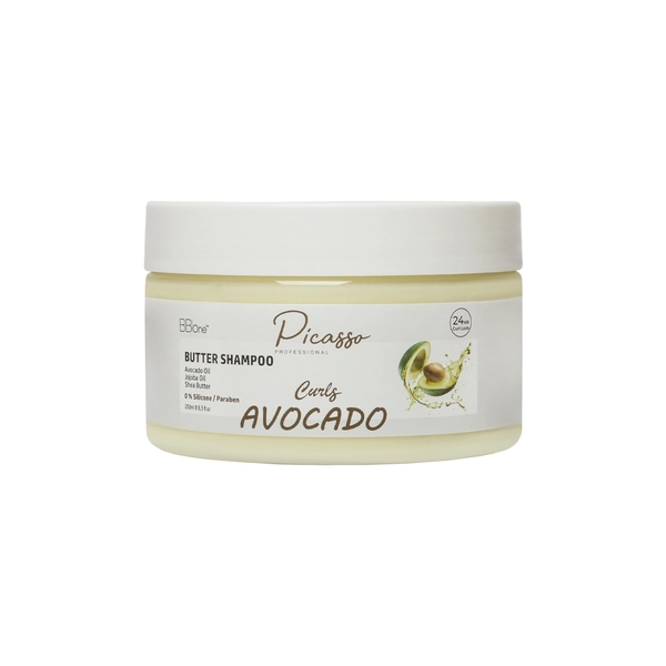 Купить Шампунь-баттер для кудрявых волос Picasso Avocado Curls Butter Shampoo, 250 мл PICASSO Шампунь-баттер для кудрявых волос Picasso Avocado Curls Butter Shampoo, 250 мл