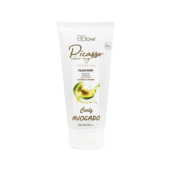 PICASSO Маска-филлер для кудрявых волос Picasso Avocado Curls Filler Mask (туба), 200 мл