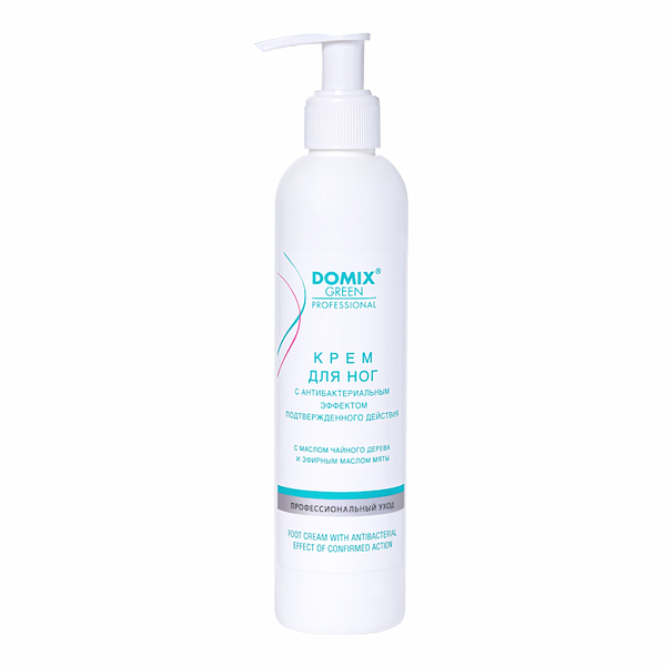 Domix Green Professional Крем для ног с антибактериальным эффектом подтвержденного действия, 250 мл