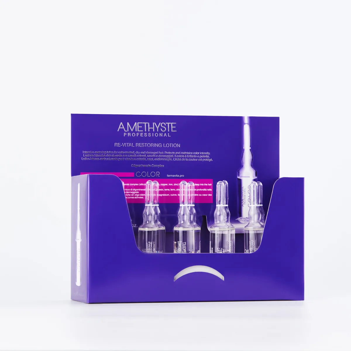 Купить Оживляющий лосьон после окрашивания Amethyste Color Re-vital Restoring Lotion, 1 ШТУКА * 10 мл FarmaVita Оживляющий лосьон после окрашивания Amethyste Color Re-vital Restoring Lotion, 1 ШТУКА * 10 мл