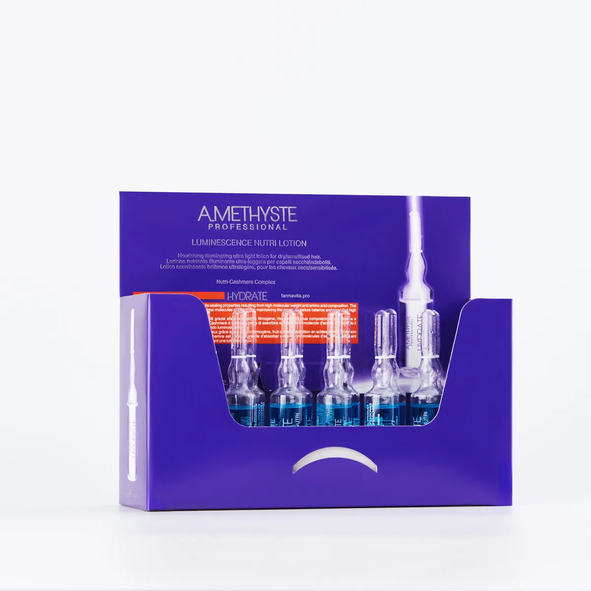 FarmaVita Лосьон люминесцирующий для сухих и поврежденных волос Amethyste, 12х8 мл