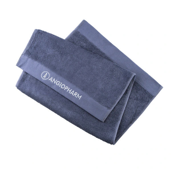 ANGIOPHARM Полотенце брендированное ANGIOPHARM, серое 40*80, пл. 550гр./кв.м.