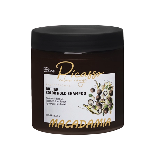 PICASSO Шампунь-баттер для сохранения цвета волос Macadamia Butter Color Hold Shampoo, 500 мл