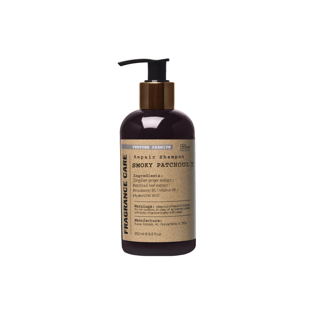 BB One Парфюмированный шампунь Fragrance care Repair shampoo Дымный пачули/Smoky Patchouli, 250 мл