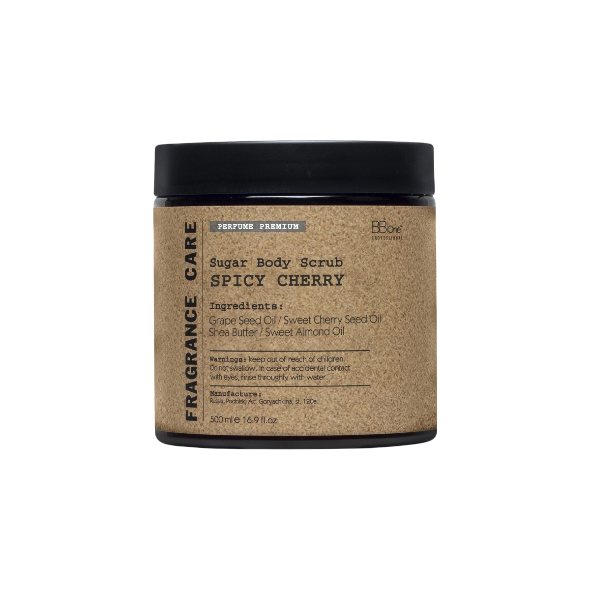 BB One Парфюмированный скраб для тела FRAGRANCE CARE Sugar Body Scrub SPICY CHERRY, 500 мл