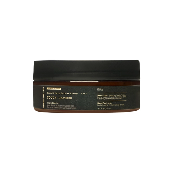 BB One Парфюмированный баттер-крем Beard&Hair Butter Cream 2 in 1 Touch Leather, 150 мл