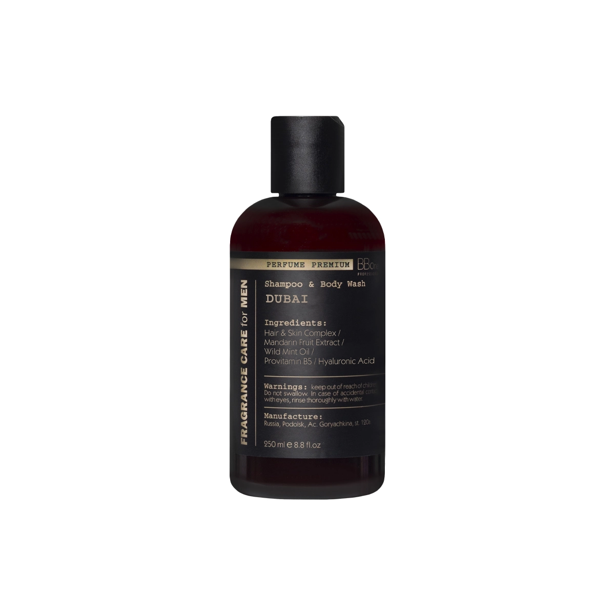 BB One Парфюмированный шампунь-гель для душа Fragrance Care for MEN Wash Dubai, 900 мл