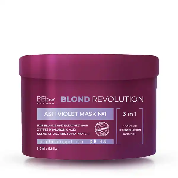 BB One Маска для волос ASH VIOLET MASK №1 BLOND REVOLUTION, 500 мл