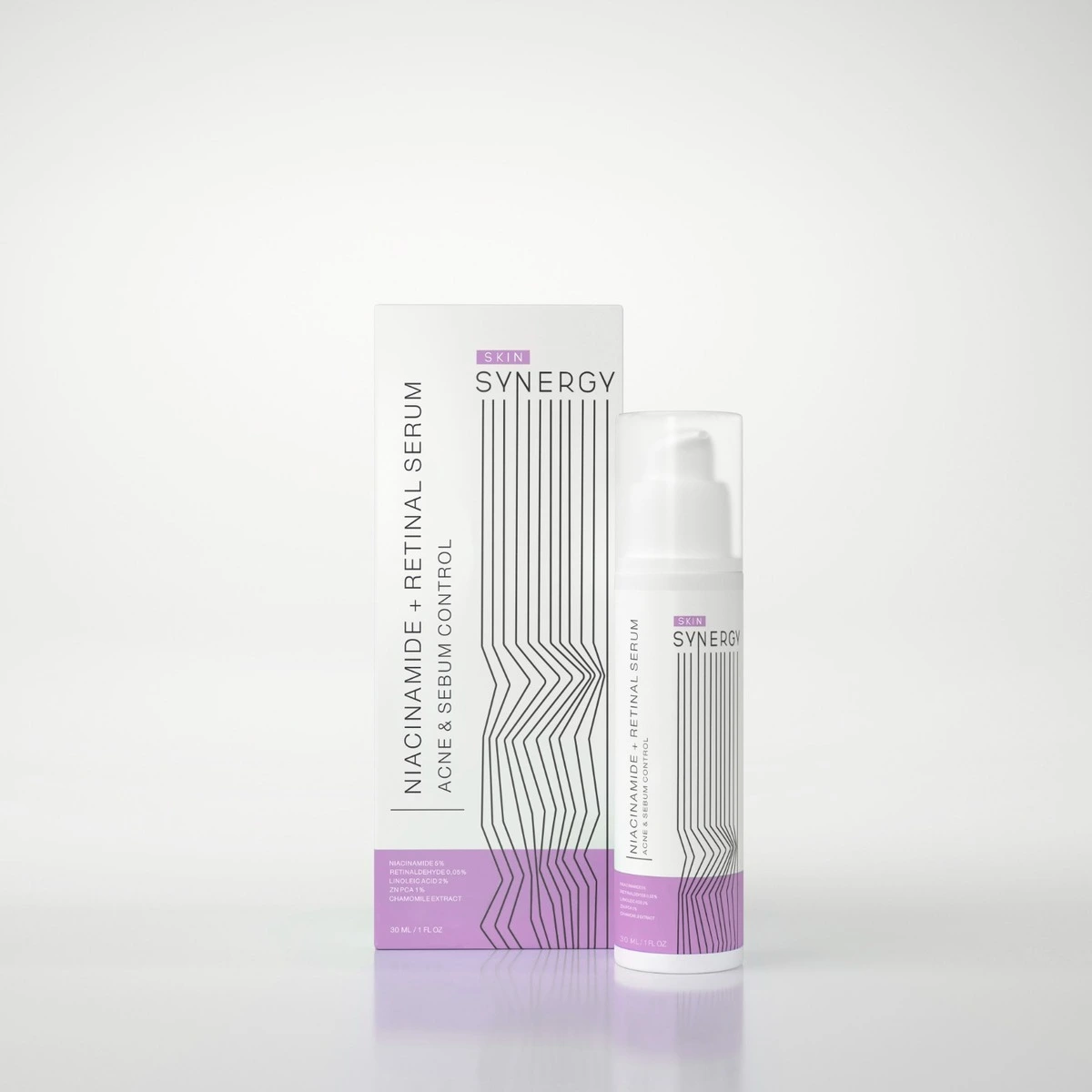 Skin Synergy Сыворотка с Ниацинамидом и Ретиналем NIACINAMIDE+RETINAL SERUM, 30 мл