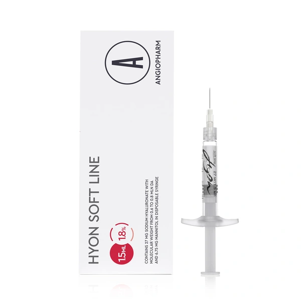 Купить Hyon Soft Line 1.8% (27 мг / 1.5 мл), шприц ANGIOPHARM Hyon Soft Line 1.8% (27 мг / 1.5 мл), шприц