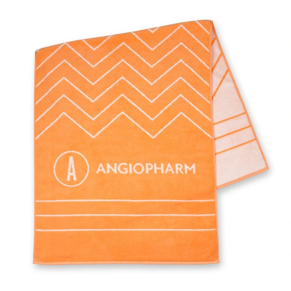 ANGIOPHARM Полотенце махровое пляжное 70*160, оранжевое