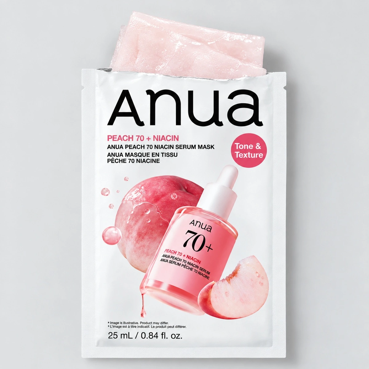 Купить Тканевая маска с персиком для сияния кожи Anua PEACH 70 NIACIN Serum Mask, 25 г ANUA Тканевая маска с персиком для сияния кожи Anua PEACH 70 NIACIN Serum Mask, 25 г