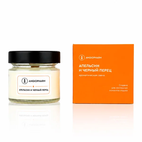 Купить Свеча ароматическая, апельсин и черный перец ANGIOPHARM Свеча ароматическая, апельсин и черный перец