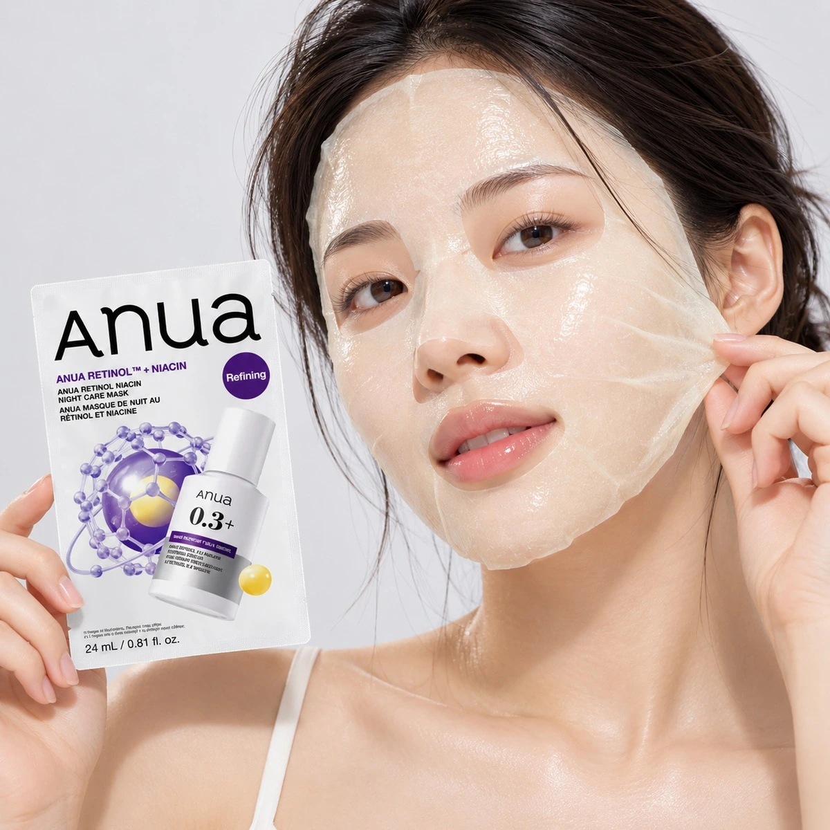 Купить Ночная тканевая маска для лица с ретинолом и ниацинамидом Anua RETINOL NIACIN Night Care Mask, 24 мл ANUA Ночная тканевая маска для лица с ретинолом и ниацинамидом Anua RETINOL NIACIN Night Care Mask, 24 мл