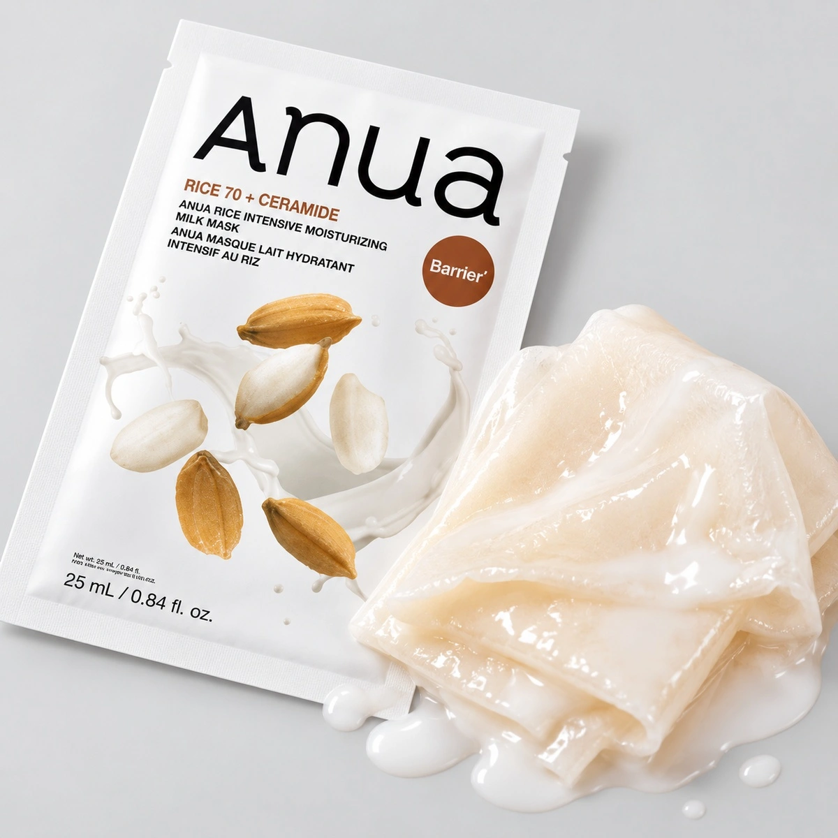 Купить Тканевая маска для сияния кожи с рисом Anua RICE 70 Intensive Moisturizing Milk Mask, 25 мл ANUA Тканевая маска для сияния кожи с рисом Anua RICE 70 Intensive Moisturizing Milk Mask, 25 мл