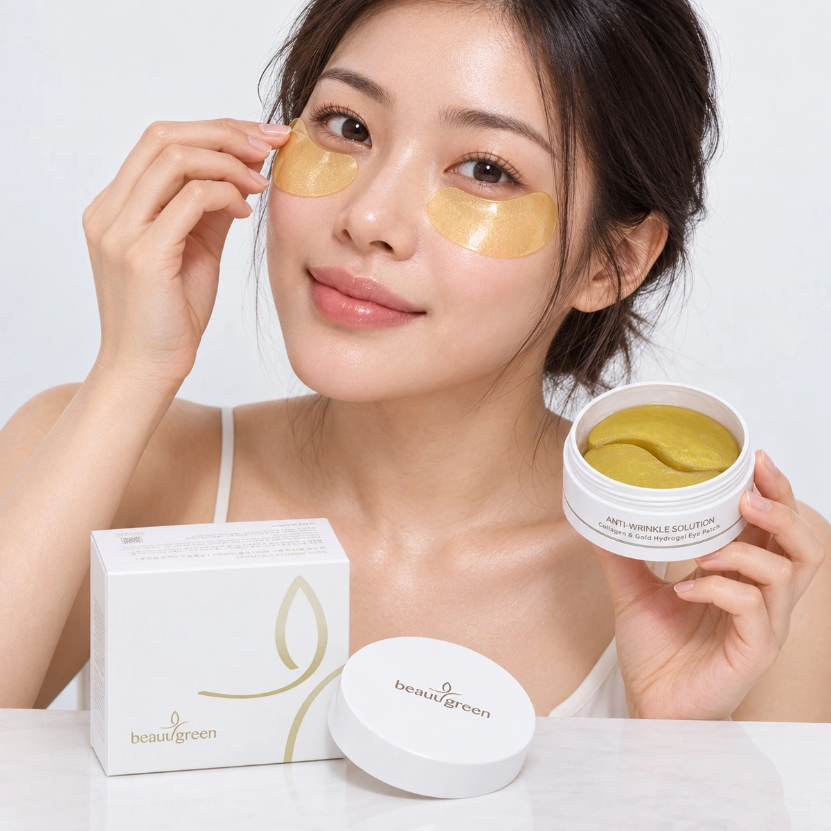 Купить Омолаживающие гидрогелевые патчи медиум BeauuGreen COLLAGEN GOLD Hydrogel Eye Patch, 30 пар BEAUUGREEN Омолаживающие гидрогелевые патчи медиум BeauuGreen COLLAGEN GOLD Hydrogel Eye Patch, 30 пар