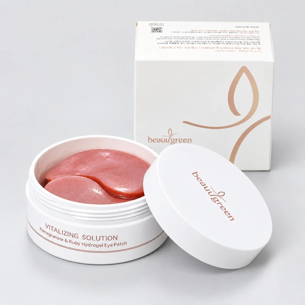 BEAUUGREEN Омолаживающие гидрогелевые патчи с гранатом медиум BeauuGreen POMEGRANATE RUBY Eye Patch, 30 пар