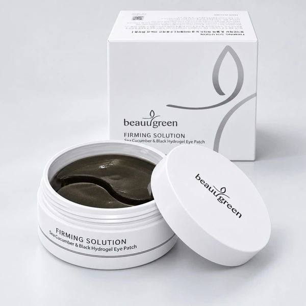 BEAUUGREEN Гидрогелевые лифтинг патчи с морским огурцом BeauuGreen SEA CUCUMBER&BLACK Hydrogel Eye Patch,30 пар