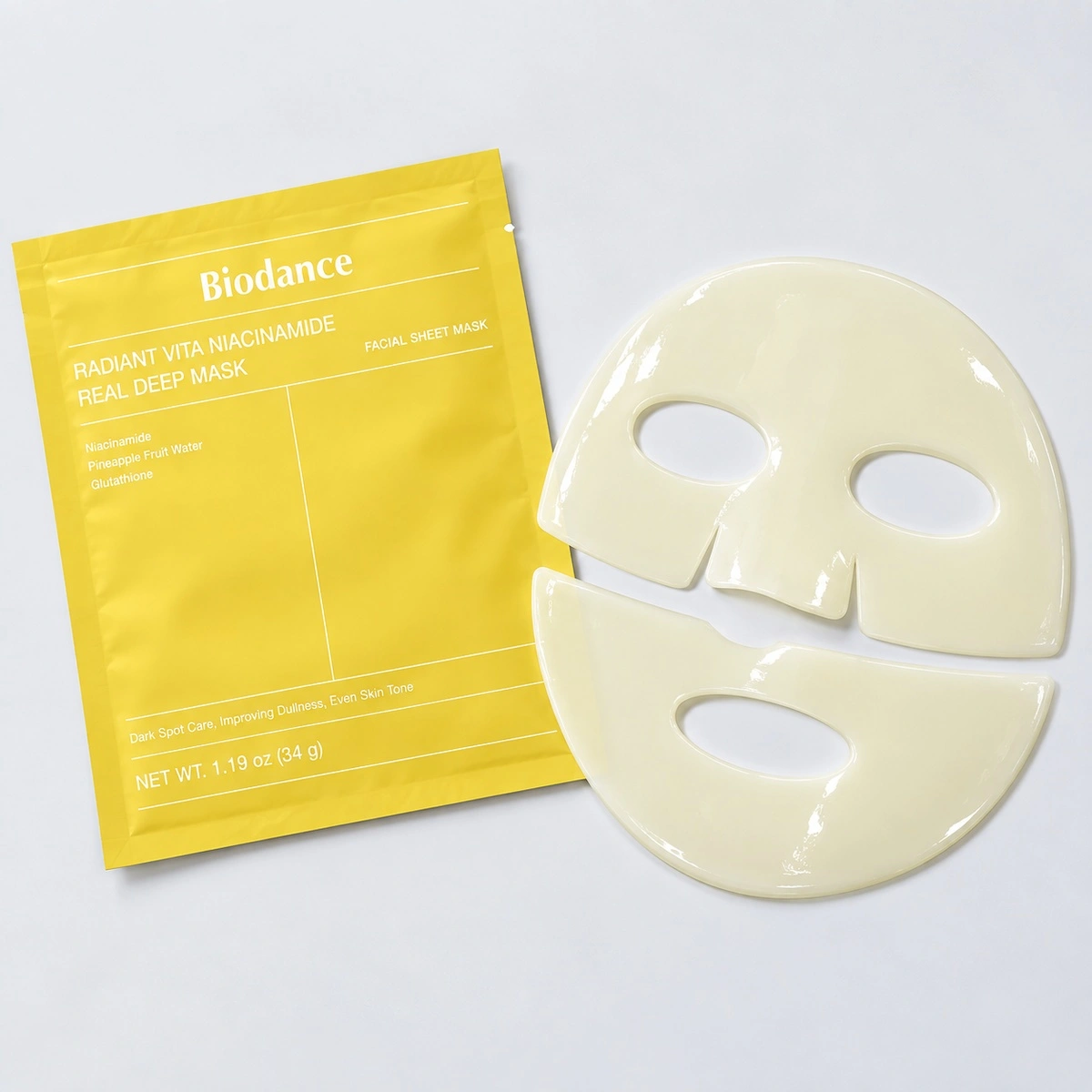 Купить Ночная гидрогелевая маска с ниацинамидом для сияния Biodance Vita Niacinamide Real Deep Mask, 35 гр BIODANCE Ночная гидрогелевая маска с ниацинамидом для сияния Biodance Vita Niacinamide Real Deep Mask, 35 гр