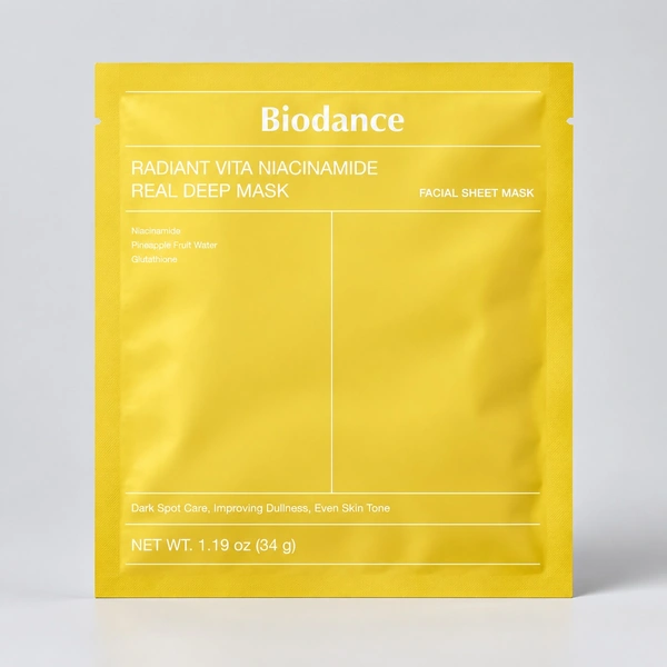 BIODANCE Ночная гидрогелевая маска с ниацинамидом для сияния Biodance Vita Niacinamide Real Deep Mask, 35 гр